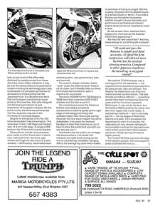 Katana 750 Road Test